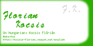 florian kocsis business card